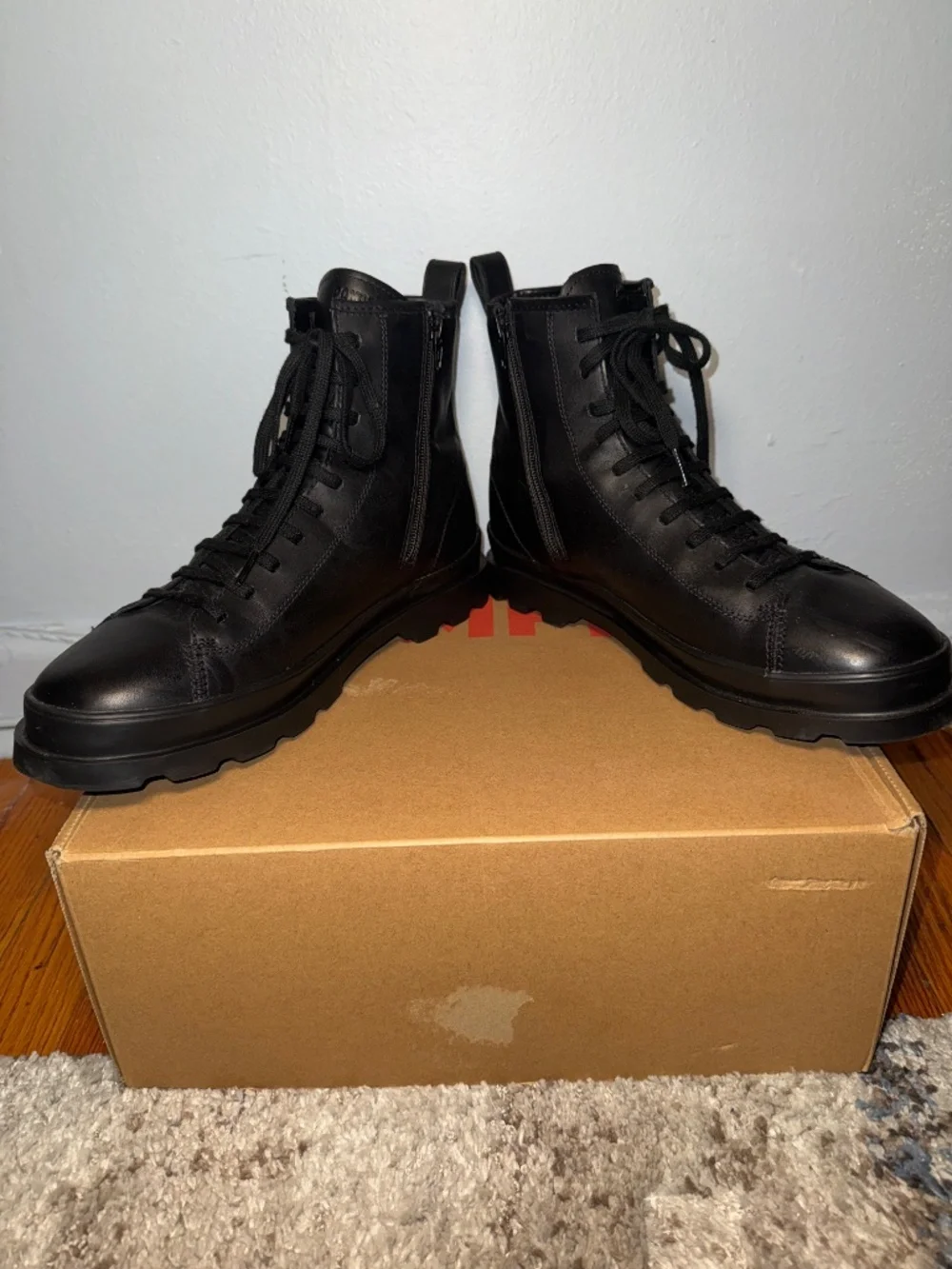 Camper Brutus K300485 Black Leather Boots